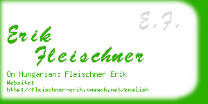 erik fleischner business card